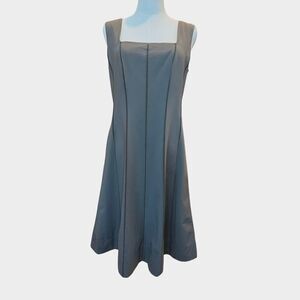 Lafayette 148 New York SZ 6 A-Line Sleeveless MIDI Dress Office Siren Mob Wife